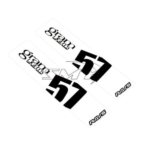 Gram Lights 57DR/57CR Spoke Sticker White (2 PCS) WC57SSTKW