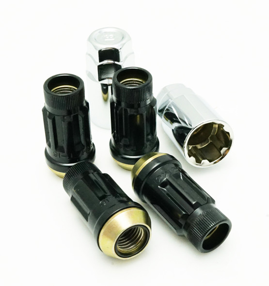 Wheel Mate Muteki SR45R Lug Nut Kit Lock Set 12x1.5 45mm - Black 34938B