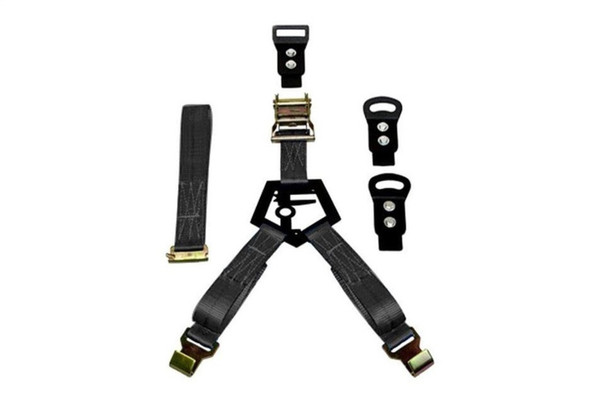 N-Fab Bed Mounted Rapid Tire Strap Universal - Gloss Black - Black Strap BM1TSBK