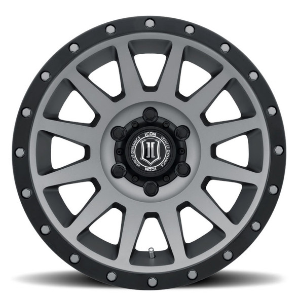 ICON Compression 18x9 6x5.5 25mm Offset 6in BS 95.1mm Bore Titanium Wheel 2018909060TT