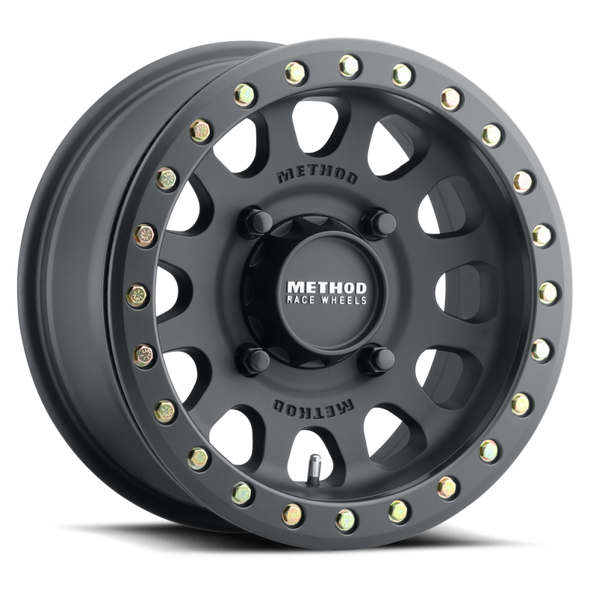 Method MR401 UTV Beadlock 15x6 / 5+1/49mm Offset / 5x4.5 / 72mm CB Matte Black Wheel MR40156012551B