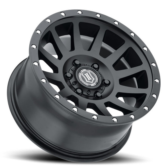 ICON Compression 17x8.5 6x5.5 25mm Offset 5.75in BS 95.1mm Bore Satin Black Wheel 2017859057SB