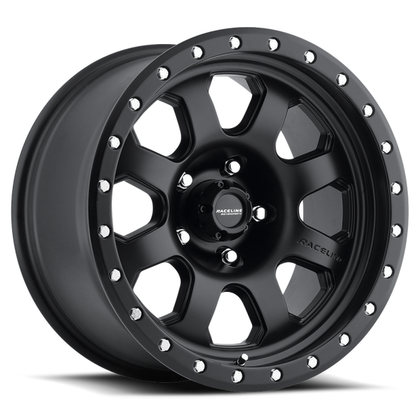 Raceline 928B Monster 17x9in / 5x127 BP / -12mm Offset / 83.82mm Bore - Satin Black Wheel 928B-79050-12