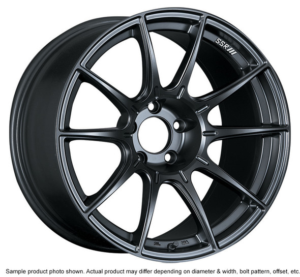 SSR GTX01 18x9.5 5x114.3 22mm Offset Flat Black Wheel Evo 8 9 X / G35 / 350z / 370z XA18950+2205GMB