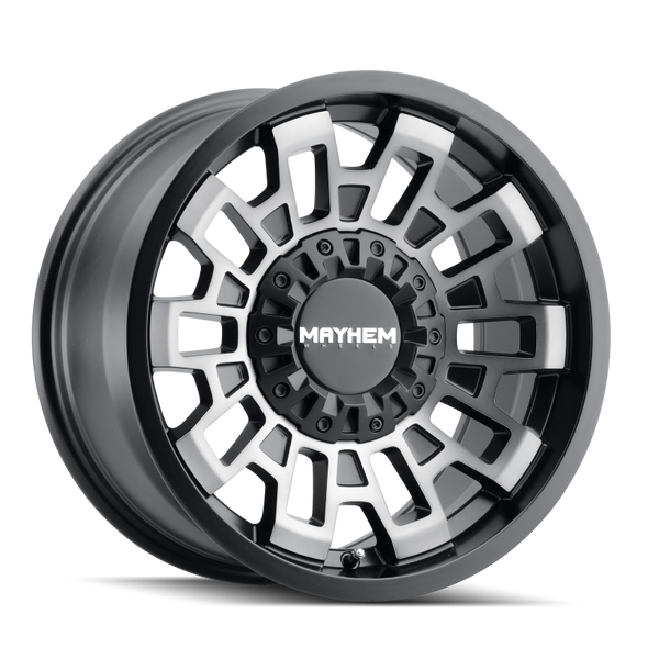 Mayhem 8113 Cortex 17x9 / 5x127 BP / -12mm Offset / 87.1mm Hub Matte Black w/ Dark Tint Wheel 8113-7952TM
