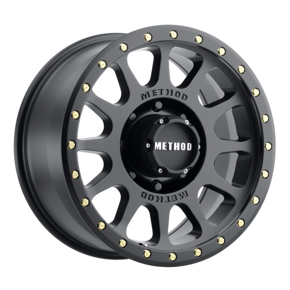 Method MR305 NV 20x10 -18mm Offset 8x180 130.81mm CB Matte Black Wheel MR30521088518N
