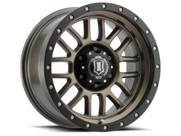 ICON Alpha 17x8.5 6x5.5 0mm Offset 4.75in BS 106.1mm Bore Bronze Wheel 1217858347BR