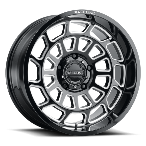 Raceline 955M Warp 20x9in / 8x165.1 BP / 0mm Offset / 125.2mm Bore - Satin Black & Milled Wheel 955M-29080-00