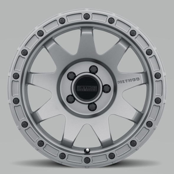 Method MR317 17x8.5 0mm Offset 5x5 71.5mm CB Matte Titanium Wheel MR31778550800