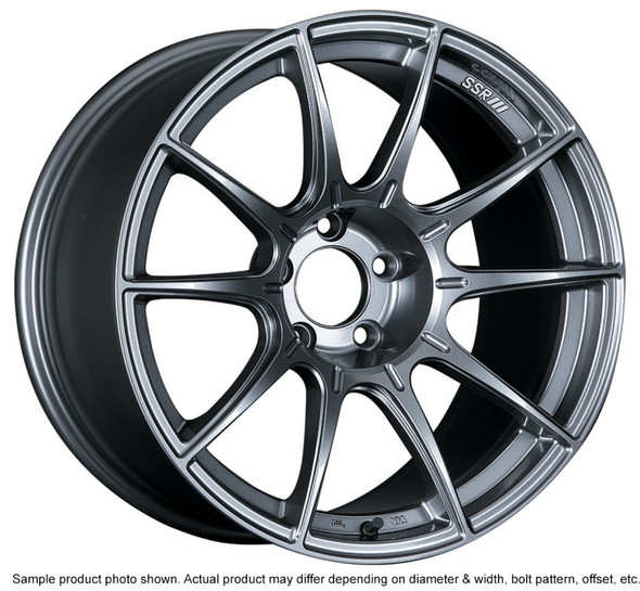 SSR GTX01 18x10.5 5x114.3 15mm Offset Dark Silver Wheel Evo X / G35 / 350z / 370z XA18105+1505GDK