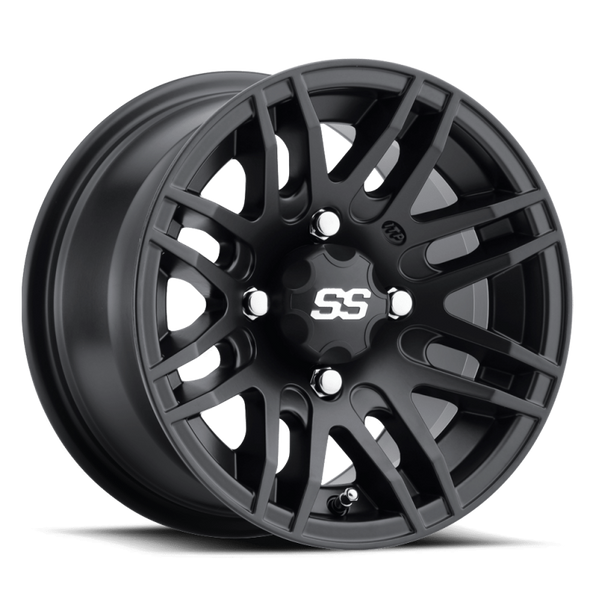 ITP SS 316 12x7 / 4x110 BP / 2+5 Offset Matte Black Wheel 1228555536B