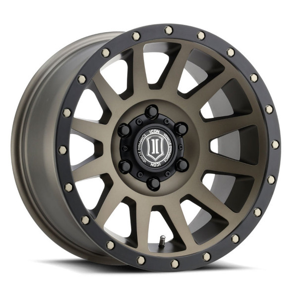 ICON Compression 17x8.5 6x5.5 0mm Offset 4.75in BS 106.1mm Bore Bronze Wheel 2017858347BR