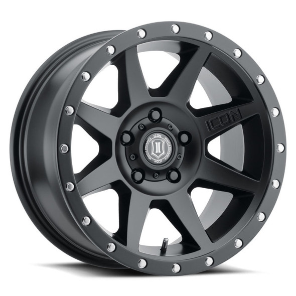 ICON Rebound 17x8.5 5x5.5 0mm Offset 4.75in BS Satin Black Wheel 1817858547SB