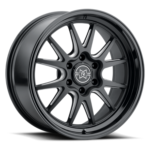 Method Raised MR802 20x10 / 6x5.5 BP / -18mm Offset / 106.25mm Bore - Double Black Milled Wheel MR80221060518N