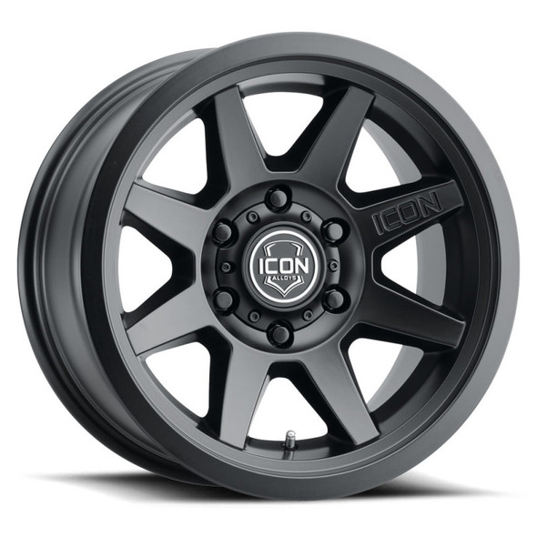 ICON Rebound 17x8.5 5x5 -6mm Offset 4.5in BS 71.5mm Bore Satin Black Wheel 1917857345SB