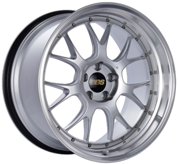 BBS LM-R 20x9.5 5x120 ET23 Diamond Silver Center Diamond Cut Lip Wheel -82mm PFS/Clip Required LM317DSPK