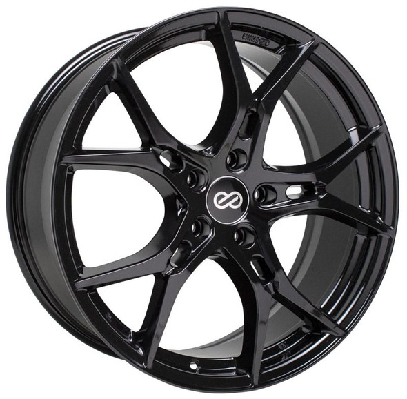 Enkei Vulcan 17X7.5 38mm Offset 5x114.3 Bolt 72.6mm Bore Gloss Black Wheel 517-775-6538BK