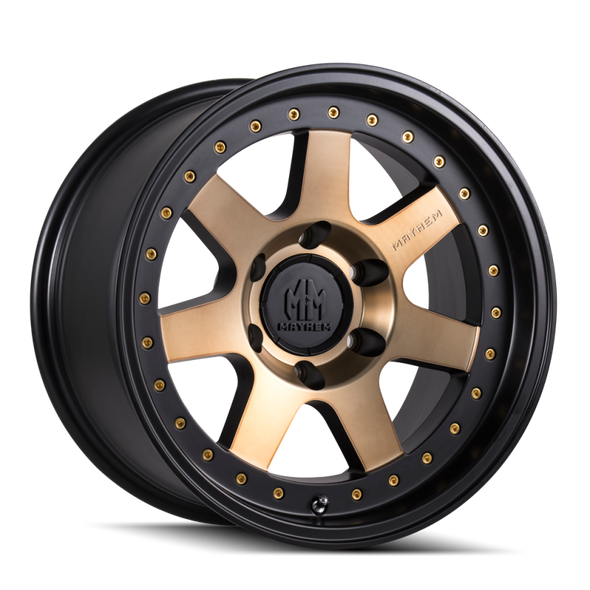 Mayhem 8300 Prodigy 18x9 / 6x135 BP / 0mm Offset / 87.1mm Hub Matte Black w/ Bronze Tint Wheel 8300-8936TZ