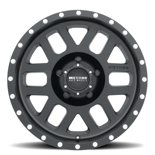 Method MR306 Mesh 17x8.5 0mm Offset 5x4.5 83mm CB Matte Black Wheel MR30678512500