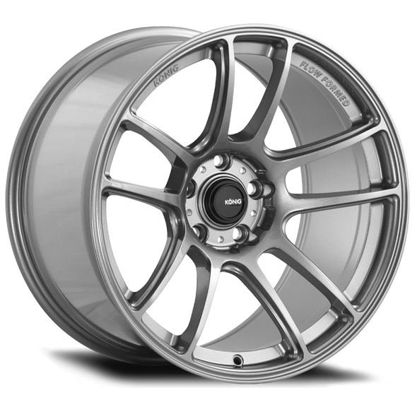Konig Heliogram 18X8.5 5X114.3 ET42 Titanium Metallic Knurled Bead Flow Formed HL8851442T