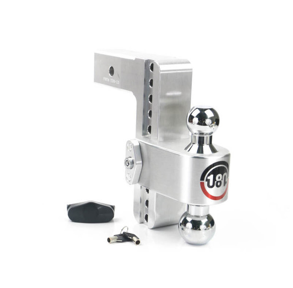 Weigh Safe 180 Hitch 8in Drop Hitch & 2.5in Shank (10K/18.5K GTWR) - Aluminum CTB8-2.5