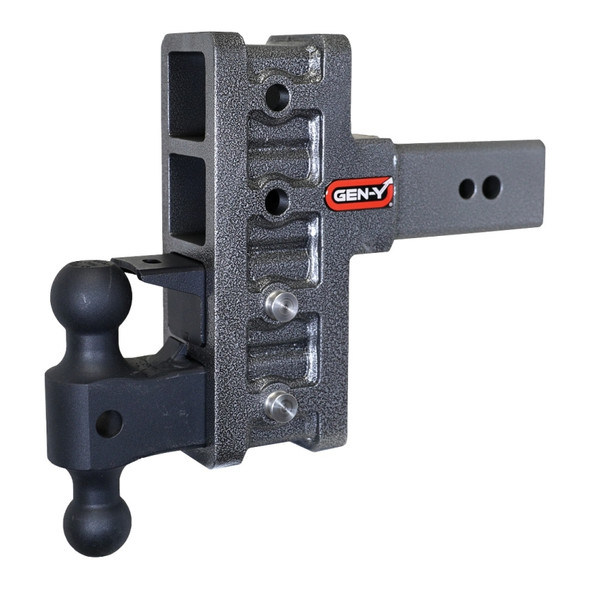 Gen-Y Mega Duty 3in Shank 6in Offset Drop 32K Hitch w/GH-0161 Dual-Ball/GH-0162 Pintle Lock GH-2024