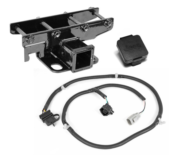 Rugged Ridge Receiver Hitch Kit Jeep Logo 07-18 Jeep Wrangler 11580.52