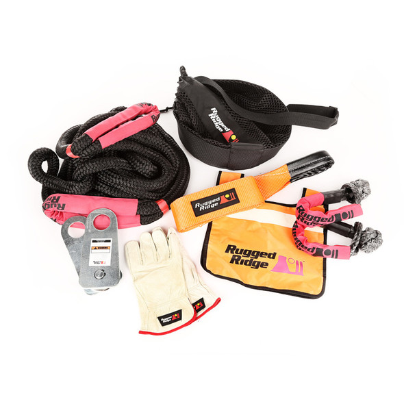 Rugged Ridge Premium Recovery Kit with Mesh Bag 15104.29