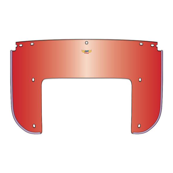 National Cycle Heritage Bottom Replacement Beaded Windshield 5 Bolt - Red 22001