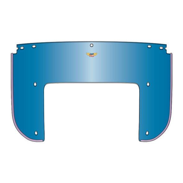 National Cycle Heritage Bottom Replacement Beaded Windshield 5 Bolt - Blue 22002