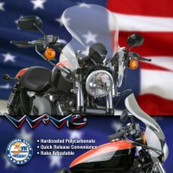 National Cycle 88-21 Harley Davidson XL Sportster Wave Windshield-Dark Tint N21610