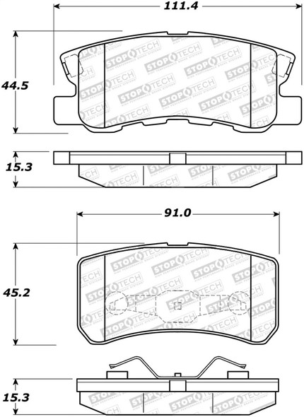 Street Axle Pack Drilled & Slotted, Rear 938.63507