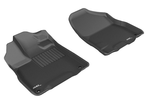 3D MAXpider 2014-2020 Acura MDX(excludes Hybrid) Kagu 1st and 2nd Row Floormats - Black L1AC01501509