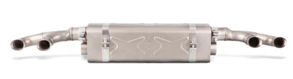 Akrapovic 16-17 Porsche 911 Turbo/Turbo S (991.2) Slip-On Line (Titanium) w/ Tips & Gloss Diffuser S-PO/TI/6H-G