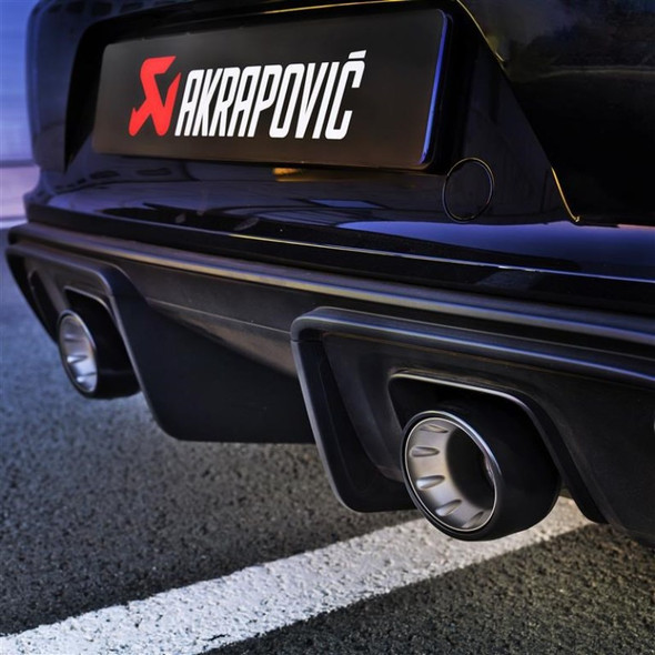 Akrapovic 2020+ Porsche Cayman GT4 (718) Slip-On Line (Option 2) w/Black Coated Titanium Tips S-PO/TI/18/1-TPB