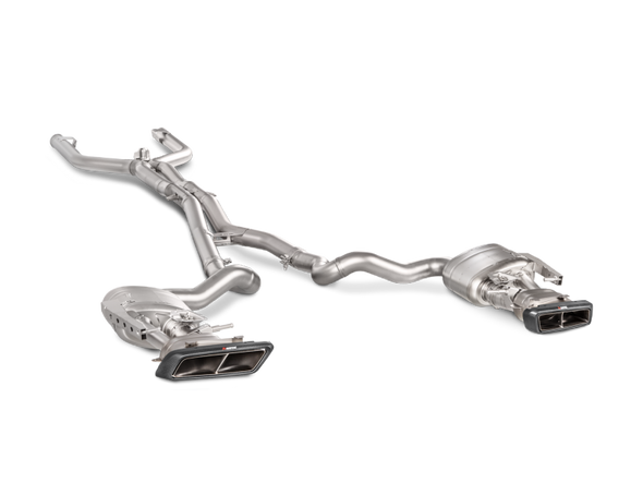 Akrapovic 16-17 AMG C63 Coupe Evolution Line Cat Back (Titanium) w/ Carbon Tips and Link Pipe MTP-ME/T/3H-L