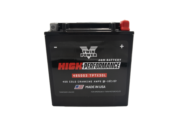 Twin Power YIX-30L High Performance Battery Replaces H-D 66010-97A Made in USA 400 CCA 485003