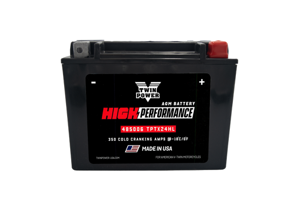 Twin Power YTX-24HL High Performance Battery Replaces H-D 66010-82A Made in USA 350 CCA 485006