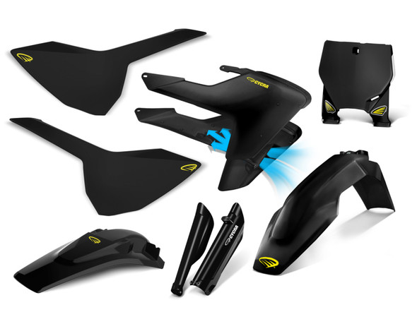 Cycra 16-18 Husqvarna FC250 Powerflow Body Kit - Black 1CYC-9321-12