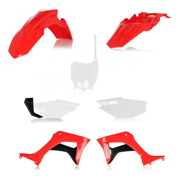 Acerbis 19-24 Honda CRF110F Full Plastic Kit - Red/White Original 21-24 2861937118
