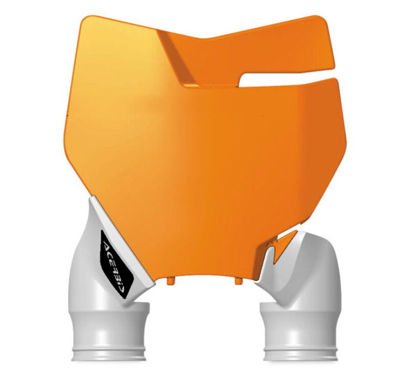 Acerbis 16-18 KTM SX125/150/SX-F/XC-F/ 17-18 SX250/XC Raptor Front Number Plate - Orange/White 2527425321