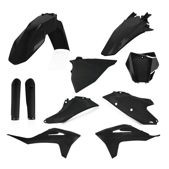 Acerbis 21-23 GasGas MC125/250F/450F/ EX300/250F/350F/450F Full Plastic Kit - Black Metal 2872797440