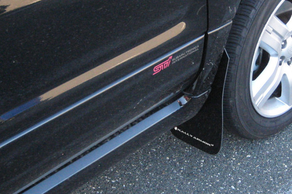 Rally Armor 03-08 Subaru Forester Black UR Mud Flap w/ White Logo MF5-UR-BLK/WH