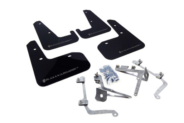 Rally Armor 11-14 Subaru WRX/STI (Sedan Only) Black UR Mud Flap w/Grey Logo MF19-UR-BLK/GRY