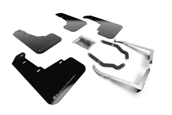 Rally Armor 18-23 Subaru Crosstrek Black UR Mud Flap w/Silver Logo MF46-LTUR-BLK/SIL