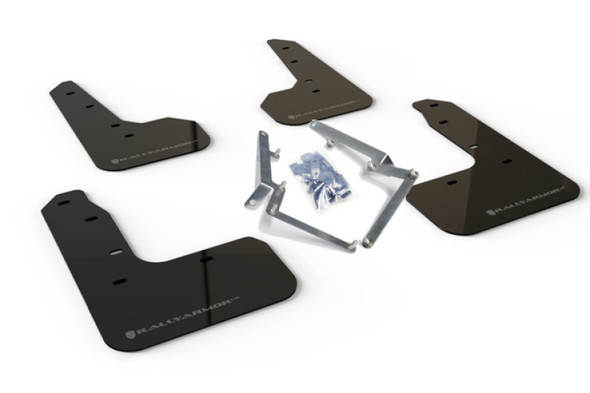 Rally Armor 17-21 Honda Civic Sport/Sport Touring Black UR Mud Flap w/Dark Grey Logo MF51-UR-BLK/DGRY