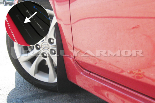 Rally Armor 10-13 Mazda3/Speed3 (Hatch/Sedan) Black UR Mud Flap w/Grey Logo MF17-UR-BLK/GRY