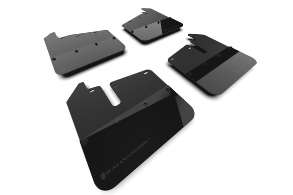 Rally Armor 20-24 GMC Sierra 2500/3500 HD Denali Black Mud Flap w/Metallic Black Logo MF131-BLK-MBK