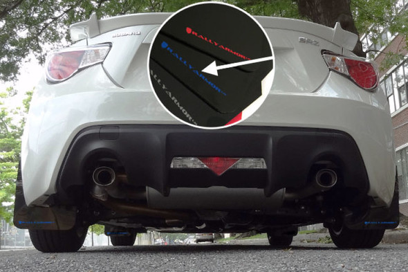 Rally Armor 13-17 Subaru BRZ/Toyota FR-S Black UR Mud Flap w/Blue Logo MF23-UR-BLK/BL