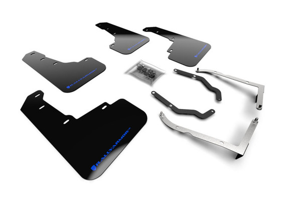Rally Armor 18-23 Subaru Crosstrek Black UR Mud Flap w/Blue Logo MF46-LTUR-BLK/BL